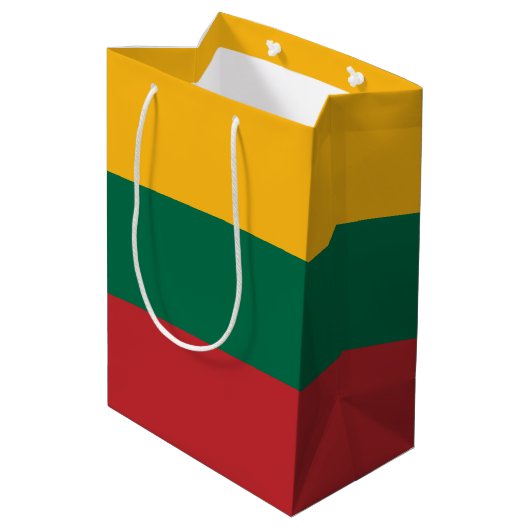 Litouwse vlag medium cadeauzakje (Achterkant Gekanteld)