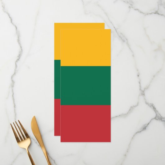 Litouwse vlag menu (Voorkant / Achterkant in situ)