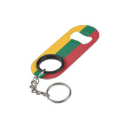 Litouwse vlag mini flessenopener (Achterkant Gekanteld)
