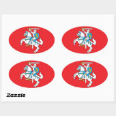 Litouwse vlag ovale sticker (Vel)