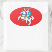 Litouwse vlag ovale sticker (Tas)