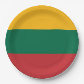 Litouwse vlag papieren bordje (Voorkant)