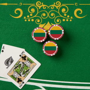 Litouwse vlag poker chips