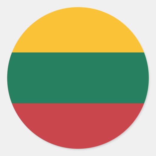 Litouwse vlag ronde sticker (Voorkant)