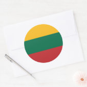 Litouwse vlag ronde sticker (Envelop)