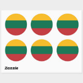 Litouwse vlag ronde sticker (Vel)