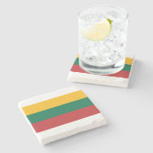 Litouwse vlag stenen onderzetter (Zijkant)