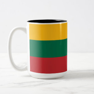 Litouwse vlag tweekleurige koffiemok