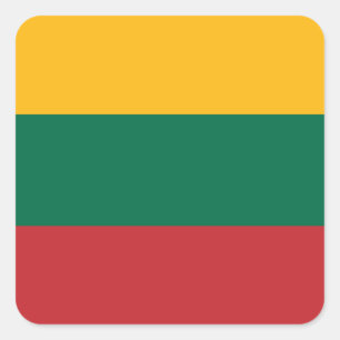 Litouwse vlag vierkante sticker