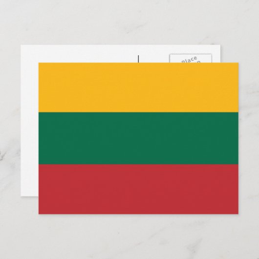 Litouwse vlag, vlag van Litouwen Briefkaart (Voorkant / Achterkant)