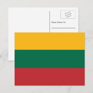 Litouwse vlag, vlag van Litouwen Briefkaart