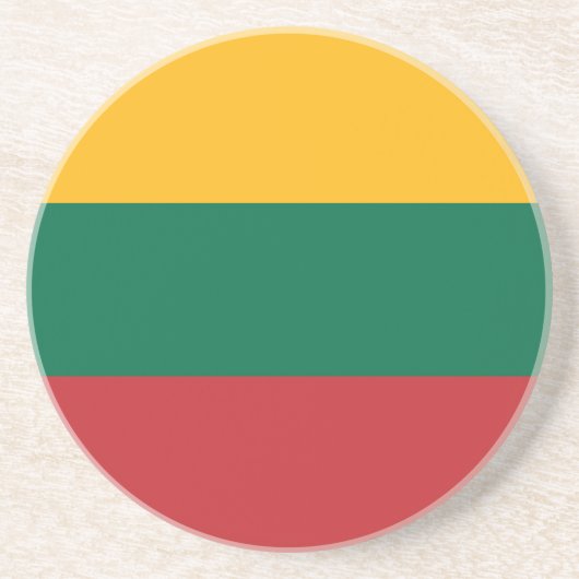 Litouwse vlag zandsteen onderzetter (Voorkant)