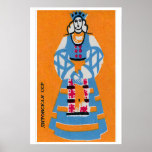 Litouwse Vrouw - Luciferdoosje Print - Esthetisch