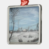 litouwse winter metalen ornament (Links)