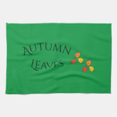 Lits d'automne vert moderne serviette de cuisine (Horizontal)