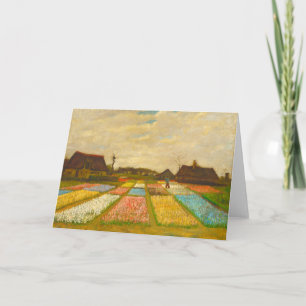 Lits de fleur dans la carte de voeux vierge de la