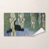 Lits d'eau Monet Claw Pond de chat (Serviette à main)