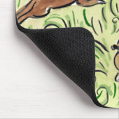 Litte Brown Bunnies Hopping Muismat (Hoek)