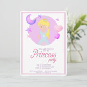 Litte Princesse Anniversaire Fête Invitation (Debout devant)