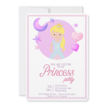 Litte Princesse Anniversaire Fête Invitation