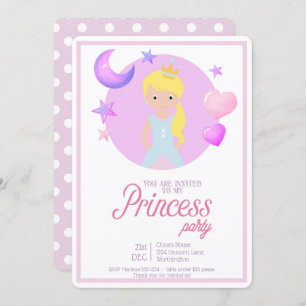Litte Princesse Anniversaire Fête Invitation