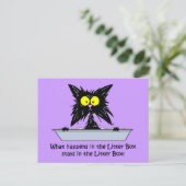 Litterbox Cat Briefkaart (Staand voorkant)