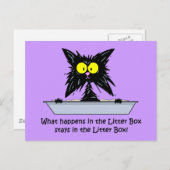 Litterbox Cat Briefkaart (Voorkant / Achterkant)