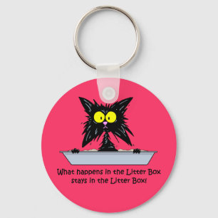 Litterbox Cat Sleutelhanger