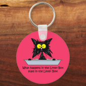 Litterbox Cat Sleutelhanger (Voorkant)