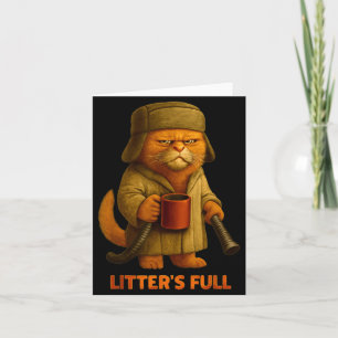 Litter's Full Cat Parodie T-shirt Kaart