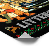 Litter's Full Funny Silly Cat Holding Coffee Meme  Poster (Hoek)