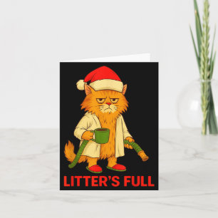 Litter's Full Kattenparodie T-shirt  Kaart