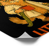 Litter's Full Merry Christmas Funny Cat Lovers Hol Poster (Hoek)