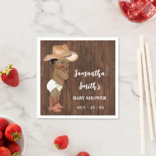 Little AA Cowboy Western Baby shower Party Decor Servet