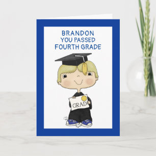Little Afstuderen Boy Blond Hair Kaart