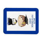 Little Afstuderen Boy Brown Hair Magneet (Horizontaal)