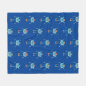 Little Alien Pi Fleece Deken (Voorkant (Horizontaal))