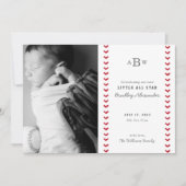 Little All Star Baseball Baby Faire-part de naissa (Devant)