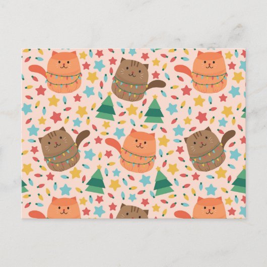 Little and Cute Christmas Kitten Briefkaart (Voorkant)