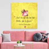 Little and Fierce Shakespeare Wrapped Canvas (Insitu (Woonkamer))