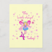 Little Angel 4th Verjaardag T-shirts en geschenken Briefkaart (Voorkant)
