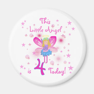 Little Angel 4th Verjaardag T-shirts en geschenken Magneet
