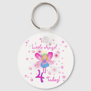 Little Angel 4th Verjaardag T-shirts en geschenken Sleutelhanger