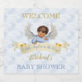 Little Angel Blue Wings Mousserende Wijn Label Sparkling Wijnetiket (Enkel label)