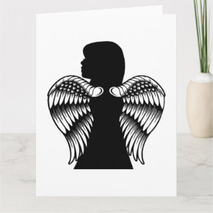 Little Angel girl Child Silhouette fantasy art Kaart