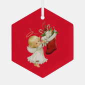 Little Angel Kerstglas Ornament (Achterkant)