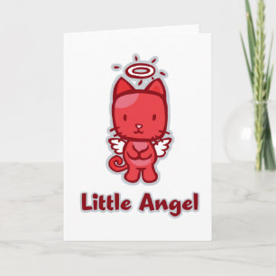 "Little Angel..Little Devil" Greeting Cards. Kaart