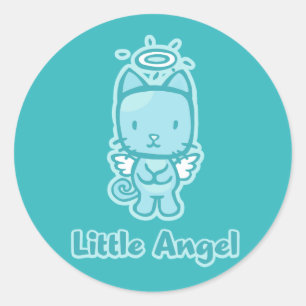 "Little Angel... Little Devil"-stickers Ronde Sticker