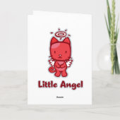"Little Angel...Little Devil" Wenskaarten Kaart (Achterkant)