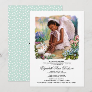 Little Angel met Bunnies Heilige Communie Kaart